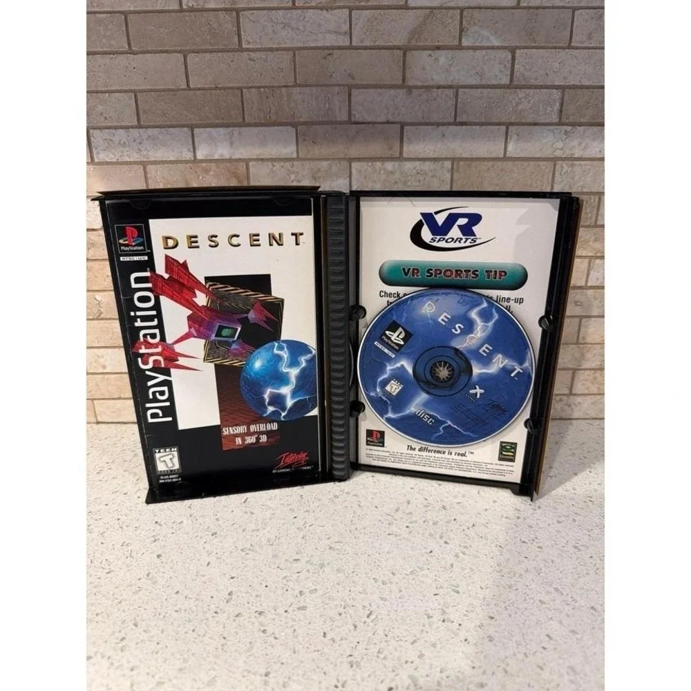 Descent PS1 Game Long Box Complete‎ with Registration Card